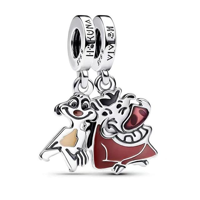 Hot Sell MINISO Disney 925 Silver Animals Mobilization Charms Beads Hot Original Bracelet Trinkets DIY Jewelry Women