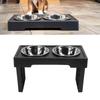 Elevated Dog Bowls Prevent Slip Height Adjustable Raised Dog Bowl Stand with 2 Stainless Steel Food