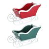 Christmas Sleigh Table Ornament,Server Gift,Candy Bowl Storage Basket Sled Shaped Bin for Holiday Farmhouse Home Present Mantle