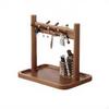 Entryway Key Holder, Sturdy Wood Organizer Tray, Catchall for Watch & Perfume Double Rod Style