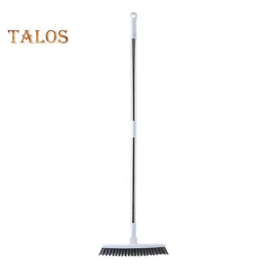 Floor Brush Ergonomic Design Heavy-Duty Long Handle Floor Scrubber with V-Shaped Brush Head Multi-Purpose Cleaner