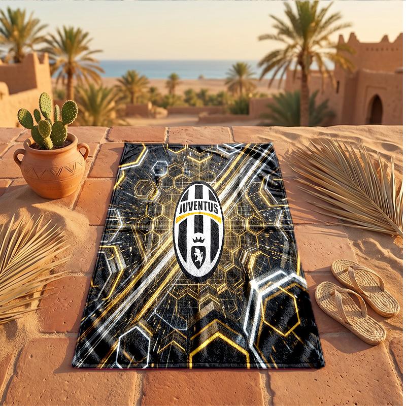 Asciugamano da Spiaggia in Microfibra con Stampa Juventus FC Asciugatura Rapida Assorbente Grande Asciugamano per Spiaggia Nuoto Viaggio
