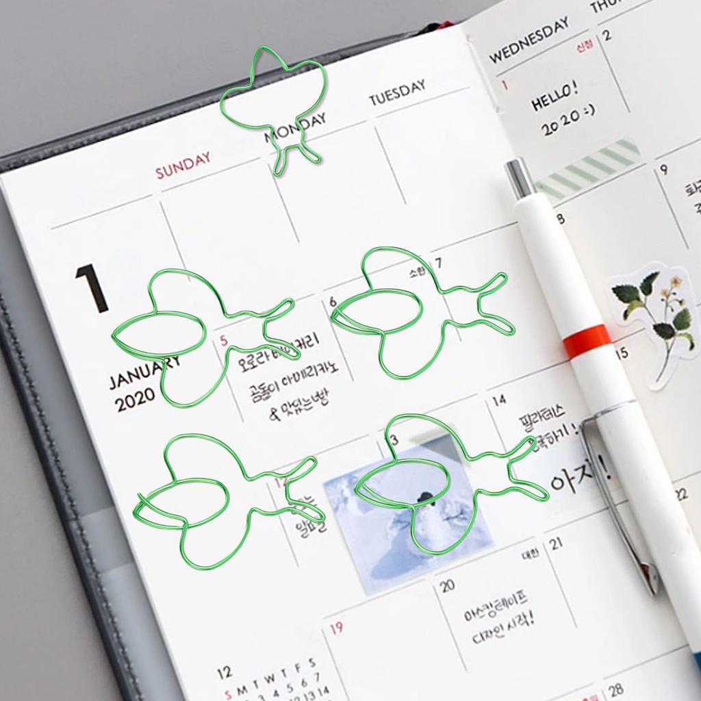 80Pcs Bee Shaped Paper Clips Iron Multifunctional Cute Paperclips for Scrapbooks Calendars Files