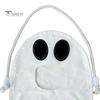 Lightweight Candy Carrier Halloween Ghost Bag for Kids, Cute Fabric Treat or Trick Decorative Holiday Tote with Handle, Spooky Snack Goodie Bags Party