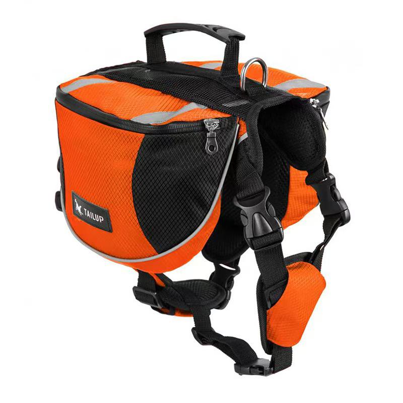Pet Outdoor Backpack Large Capacity Dog Adjustable Saddle Bag Luxury Dog Backpack Harness Carrier For Traveling Hiking