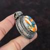 Spiny Oyster cobre turquesa colgante original piedra preciosa colgante 925 plata de ley colgante joyería vintage hecho a mano colgante regalo para las mujeres