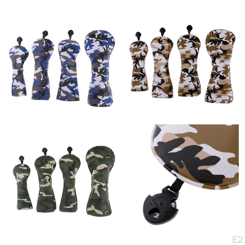4X Covers 1 3 5 UT Driver Wood Clubs for head - Camo Blue