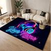 Music DJ Theme Soft Crystal Velvet Rug Custom Name & Text Print Non Slip Floor Rug for Bedroom Living Room