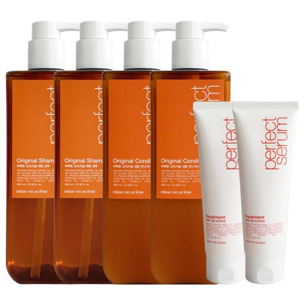 

mise en scène Perfect Shampoo 680mlx2 + Conditioner x2 + Treatment 180mlx2