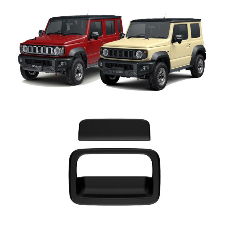 For Suzuki Jimny 2018-2025 JB74 JB64 ABS Black Chrome Rear Tailgate Door Handle Ring Handle Cover Decoration Car Accessories