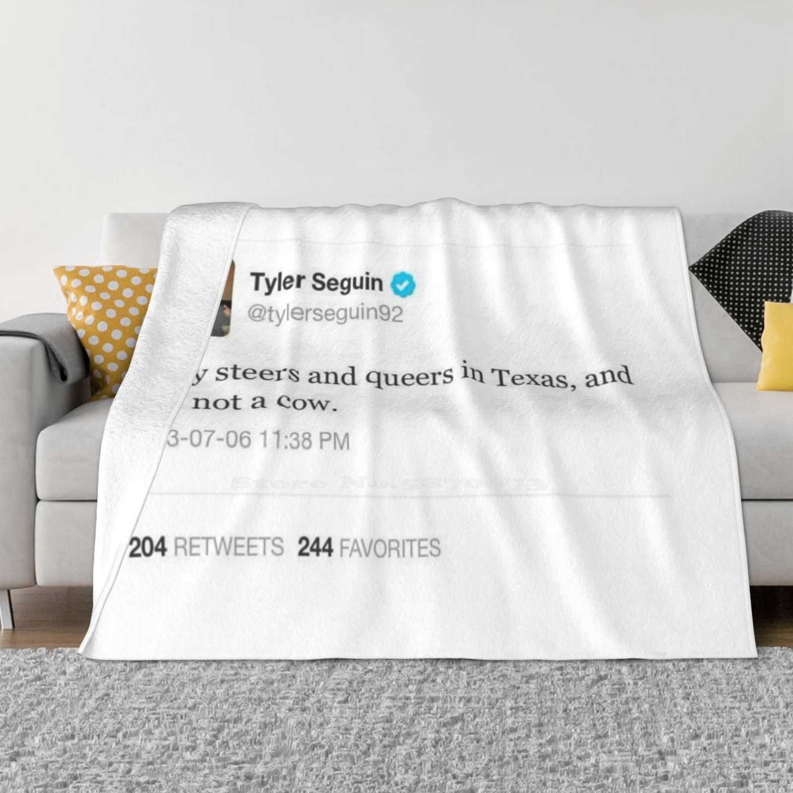 Tyluh Seguin Fashion Soft Warm Flannel Blanket Tyler Seguin Hockey Tweets 30x40in