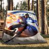 1pc Mortal Kombat Outdoor Flannel Throw Blanket Soft, Lightweight & Warm