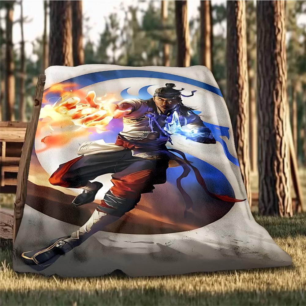 1pc Mortal Kombat Outdoor Flannel Throw Blanket Soft, Lightweight & Warm