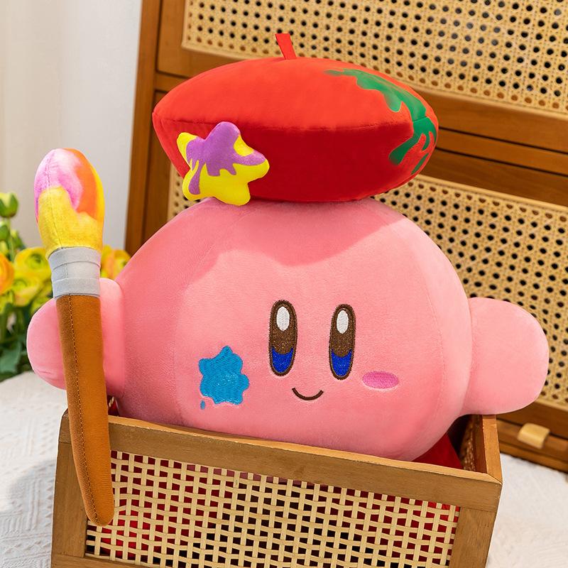 Grande taille Nouveau Kirby Peluche L'Artiste Mignonne Poupée en Peluche Dessin Animé Récompense Oreiller Grand Câlin Cadeau pour Enfants Anniversaire Décoration de Chambre