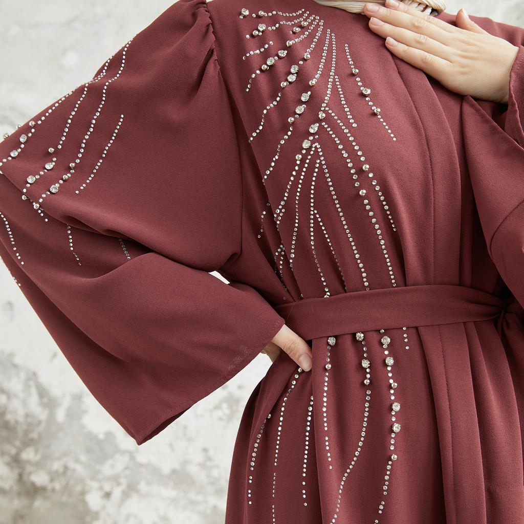 Viona Stone Abaya Damen Spezielle Oberbekleidung Abaya Topcoat Langes Kleid