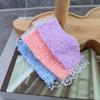 3Pcs/Set Dollhouse Mini Bathroom Lace Towel Bath Towel Model For Doll House Decor Kids Pretend Play Toys Diy Bathroom Ornaments