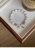 Women's Retro Geometric Bracelet with Strawberry Beads and Chinese Hanzi Pendant