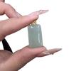 Natural Hetian Jade Wushi Pai Pendant with 925 Silver Clasp