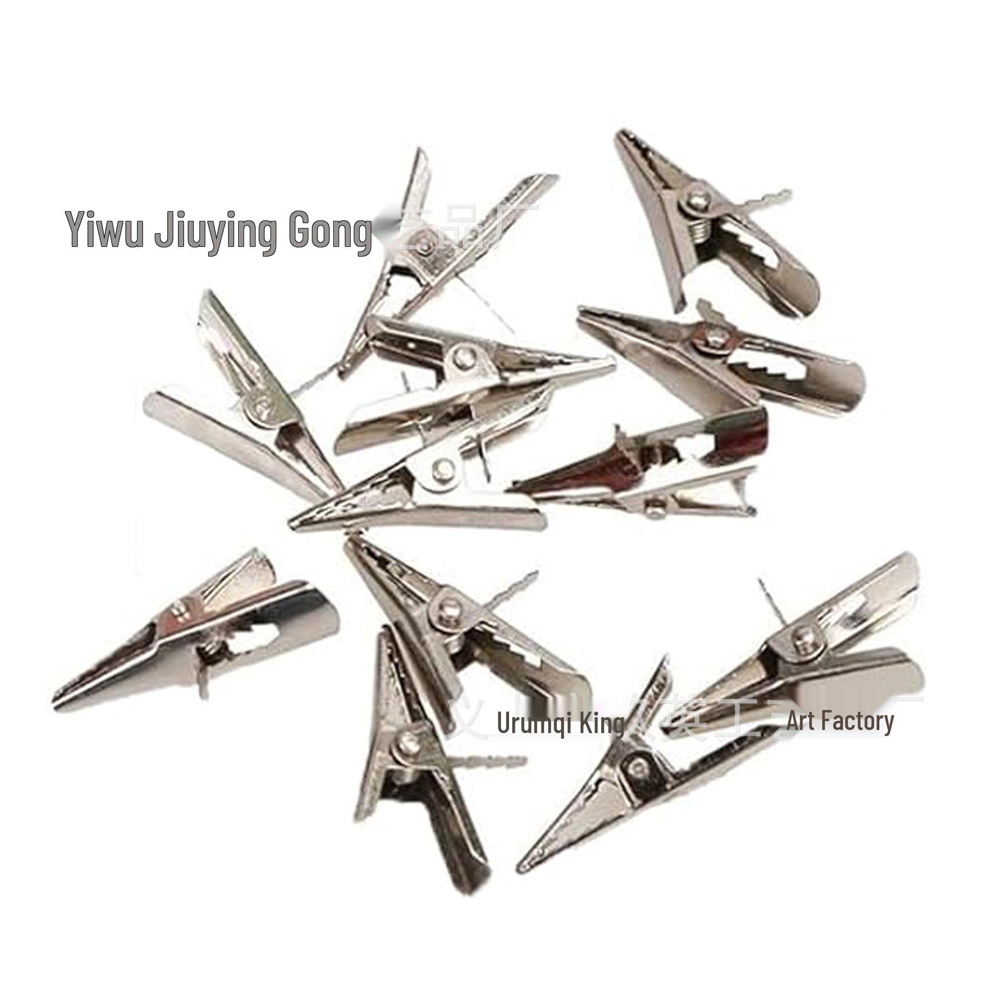 

Christmas Flower Gift Metal Alligator Clips - Spring and Duckbill Clips for Decoration 3CM срібний
