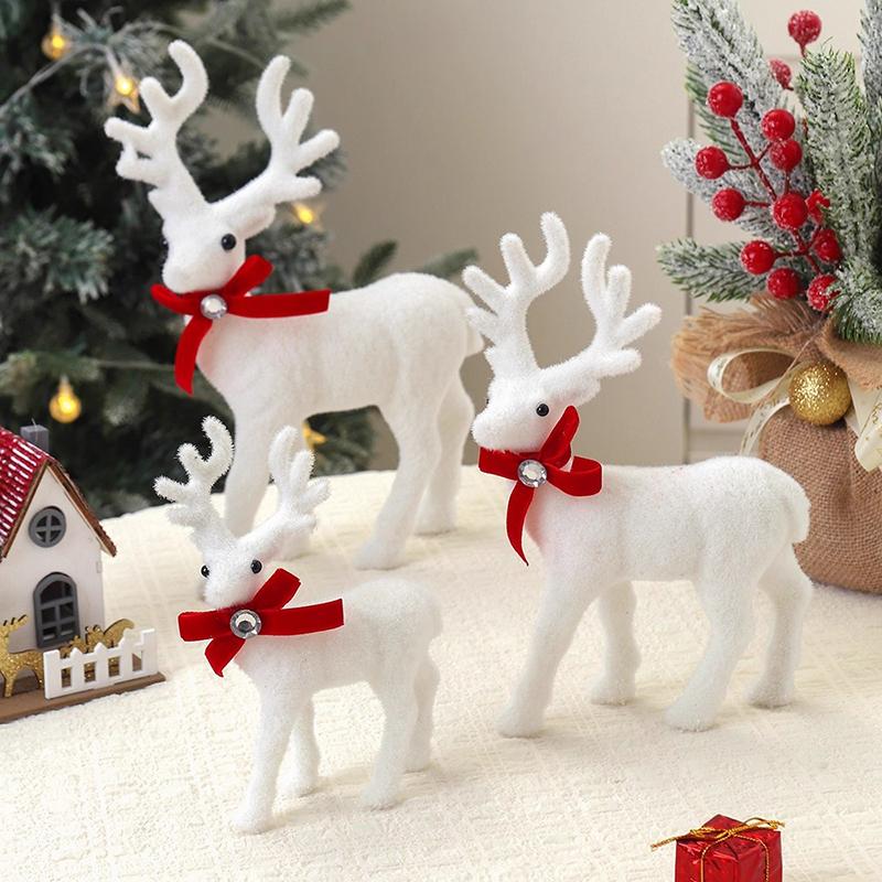 10/13/15Cm Christmas Artificial Plush Reindeer Xmas Elk For Christmas Tree Ornaments Decor 2025 Navidad Home Decor Year Gift