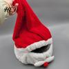 Cycling Helmet Decoration Christmas Santa Motorcycle Cover, Plush Claus Hat Cover for Decoration, Xmas Holiday Accessories Men