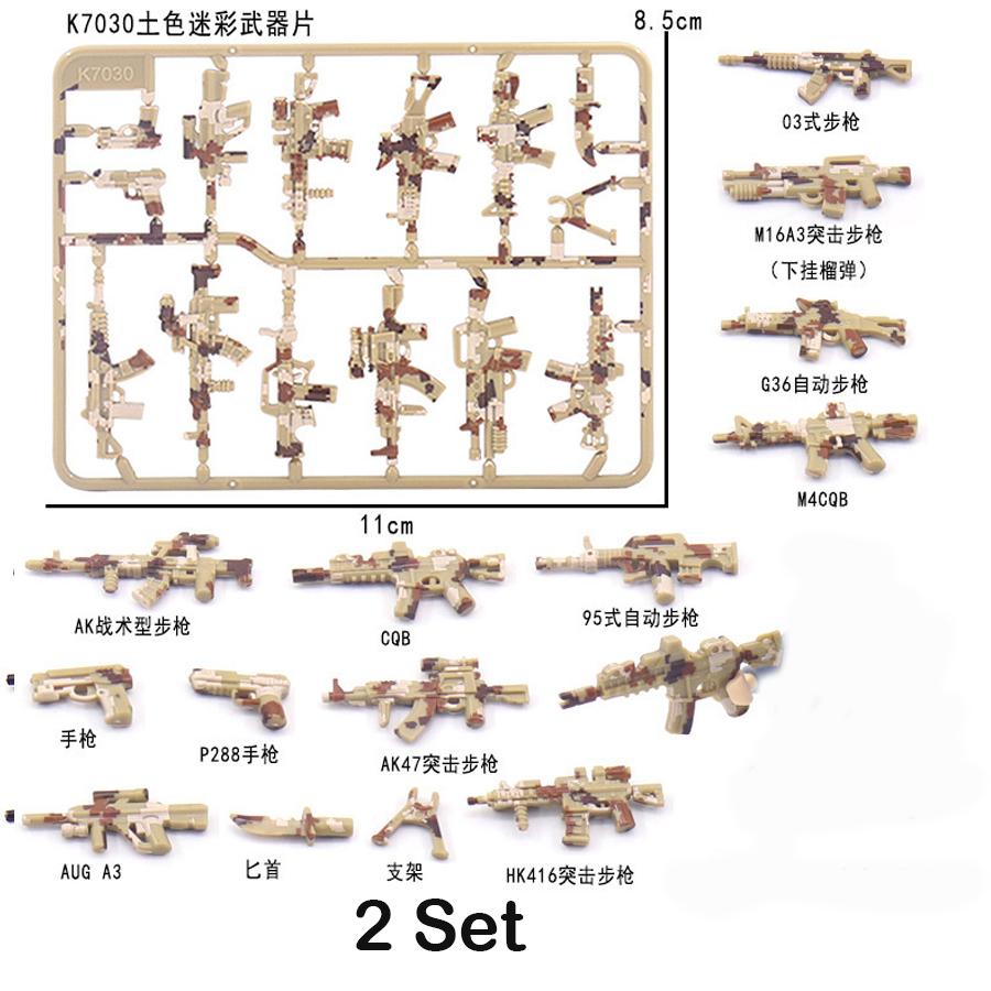98K Military Weapon Accessories Guns Bricks Swat Sniper Rifle Pistol Soldier WW2 Army MOC Part Military Building Block Model