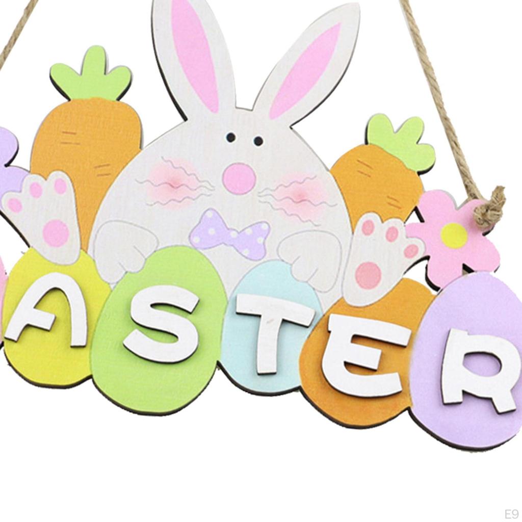 Bunny Easter Decoration Spring Yee Ornaments Wooden Tabletop Ornament Hanging