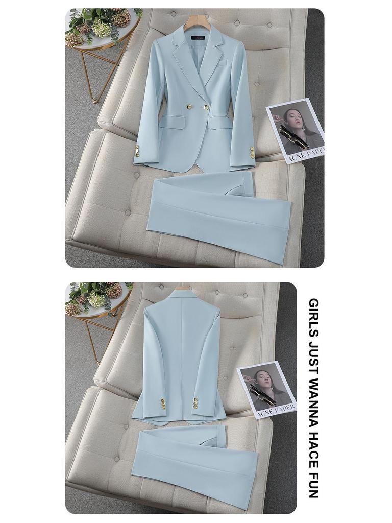 Women's Red Suit Jacket – Spring/Autumn Professional Formal Wear – Elegant Host Annual Meeting Attire – High-End Workwear Set