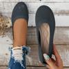 Scarpe singole con punta rotonda e suola piatta, scarpe da donna, scarpe sportive e casual