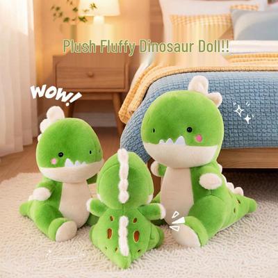 Entzückende grüne Dinosaurier-Stoffpuppe für Mädchen