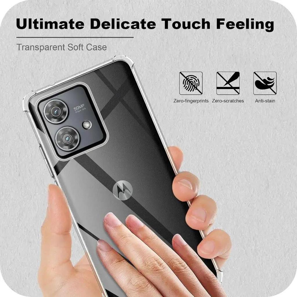 Transparent Shockproof Airbag TPU Case for Motorola G05 G75 G85 G35 G55 E14 G04S G24 G15 G84 G34 G54 G14 Cover Fundas Coque