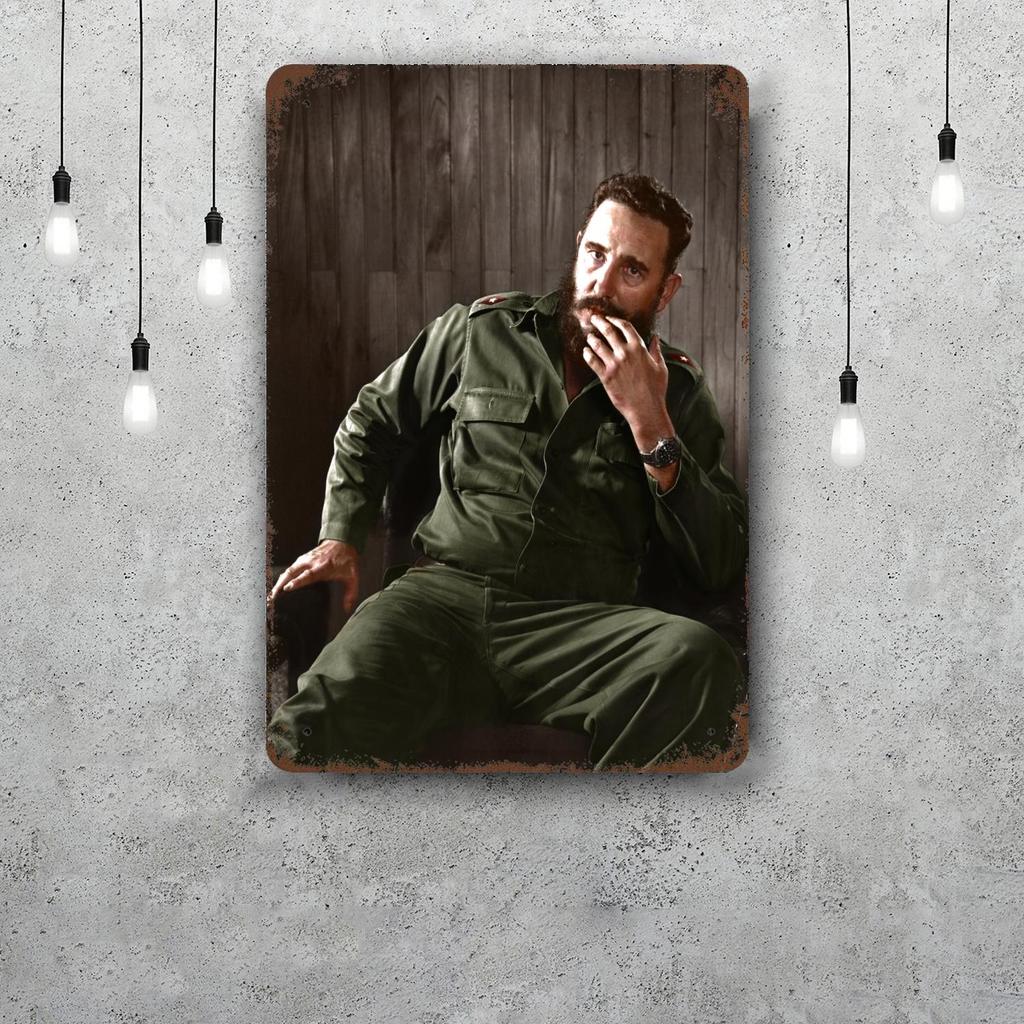 fidel castro Chairman Vintage Metal Tin Signs Posters Decor Retro Metal Plaque Wall Art Decor for Garage Bar