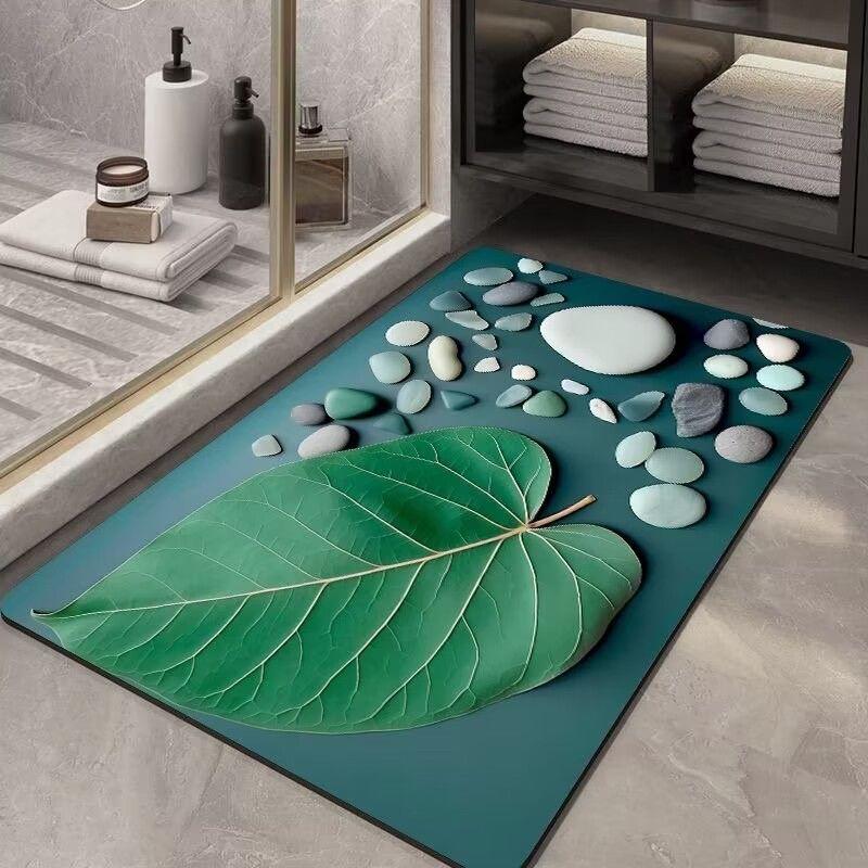 Super Absorbent Diatom Mud Soft Floor Mat Anti-Slip Rug Quick-Drying Absorbent Foot Pad Mats Dirt-resistant Erasable Big Carpet