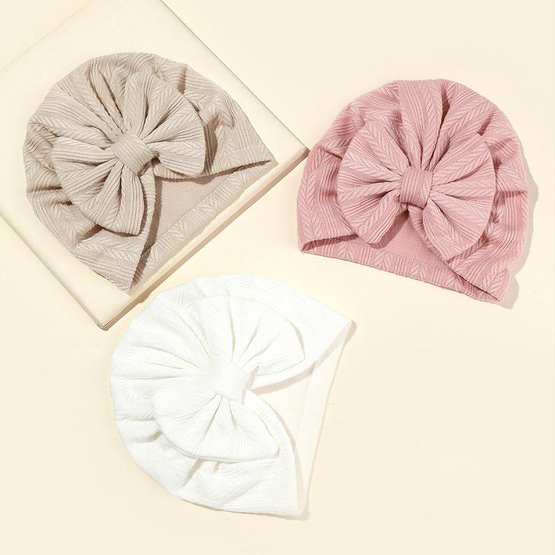 

Children s Wheat Stitch Bow Bandana Hat - Newborn Indian Style Cap