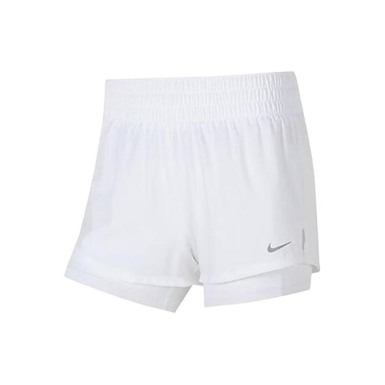 (WMNS) Nike Dri-FIT One Mid Rise 3  2-in-1 Shorts  White  Women s DX6013-100 XL
