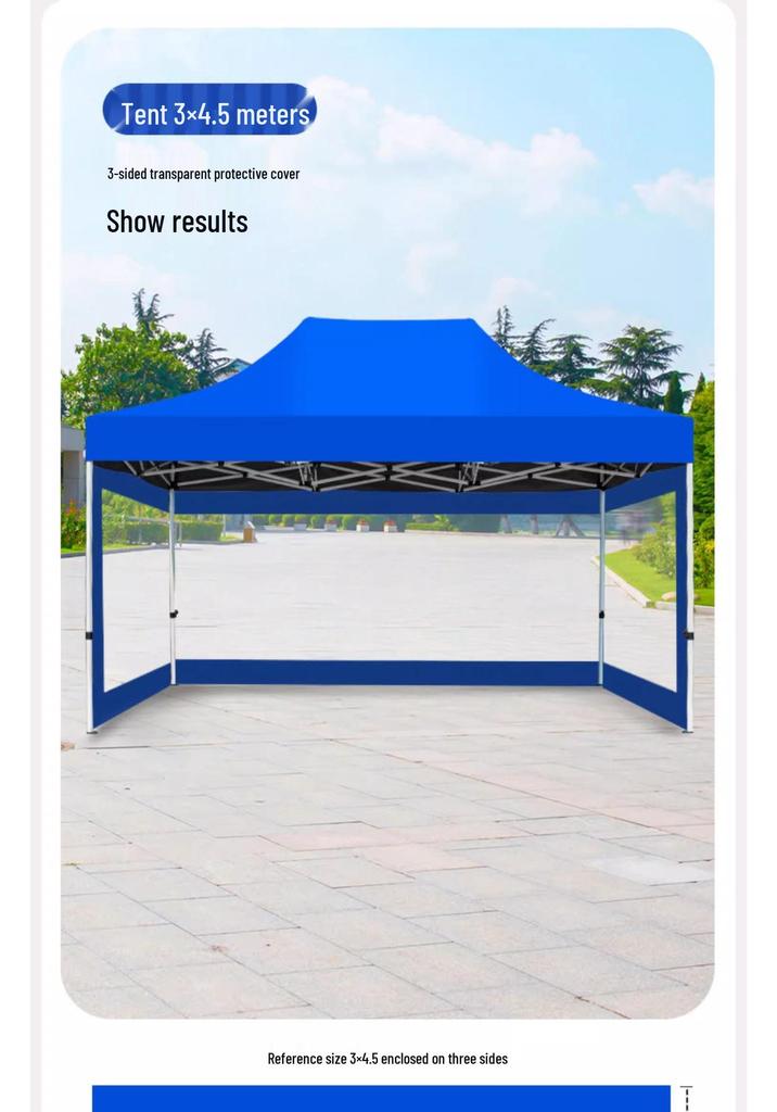 Transparent Tent Side Panel: Windproof & Waterproof Outdoor Canopy Enclosure with Thick Fabric and Durable Edging