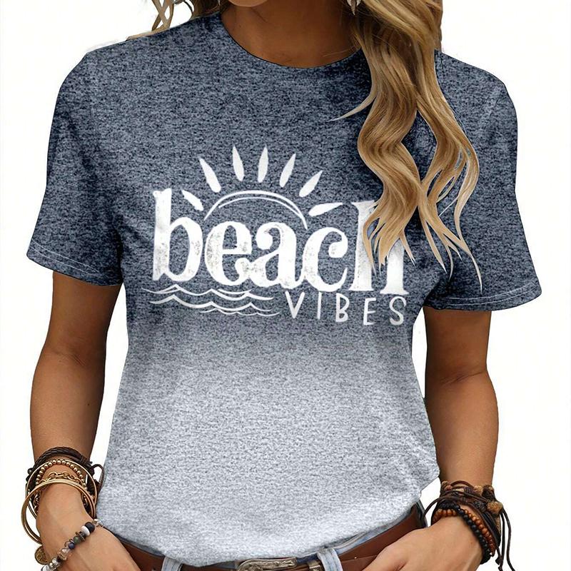 

Модная женская креативная цветная футболка с принтом в виде букв, забавная повседневная футболка с круглым вырезом и короткими рукавами, летняя женская футболка 3XL серый