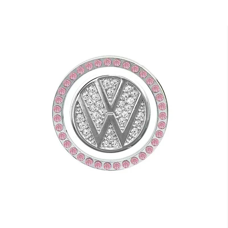 For Volkswagen VW Car One-start Button Diamond Decoration Stickers For Volkswagen VW Scirocco Jetta Beetle Golf Passat CC Tiguan