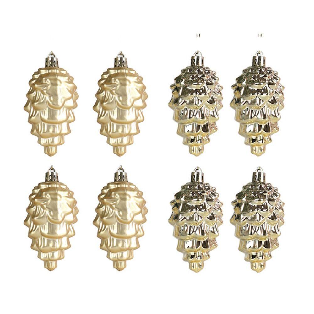 8PCS Bright/Matte Christmas Pinecone Pendant Hanging Christmas Decoration  Christmas