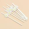 10Pcs Sweet Daisy Flower Disposable Paper Straws Bar Drinking Straws Birthday Baby Shower Wedding Party Supply Decorations