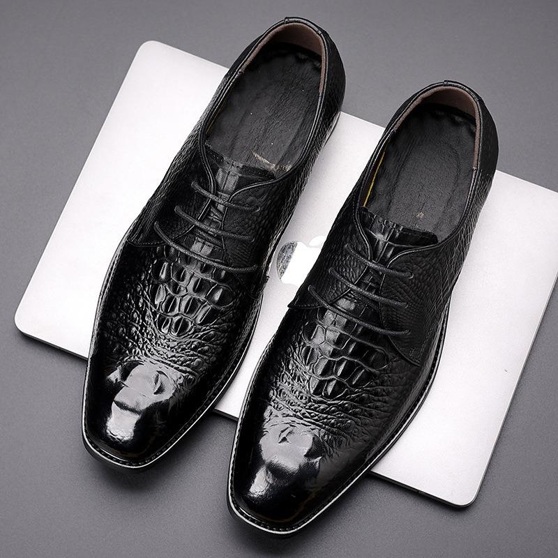 FashionSpring Autumn Cow Leather Wedding Shoes for Men New Soft-soled Men's Designer Luxury Shoes Fashion British Man Dress Shoe