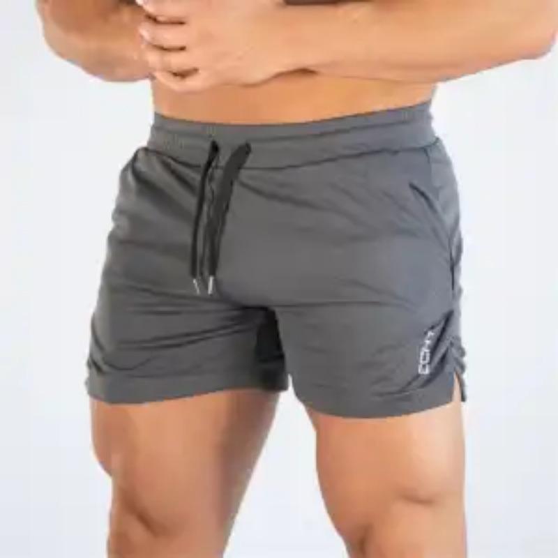 

Men s Black Fitness Quick-Dry Fabric Elastic Waist Gym Training Sports Casual Shorts M світло-сірого кольору