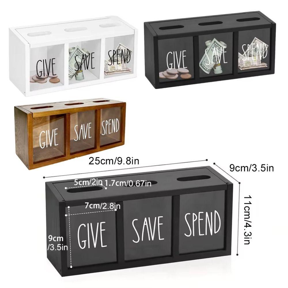 Wall-Mount Design Coin Piggy Bank Clearly Visualized Money Container Durable Saving Money Jar Home