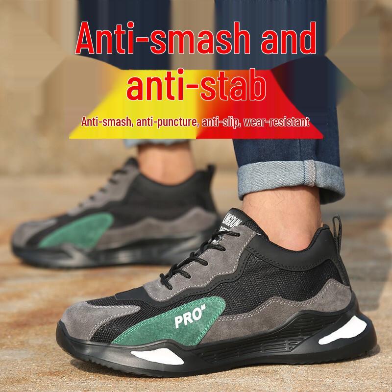 Lao Guanjia Men's Black Steel Toe Safety Shoes 248