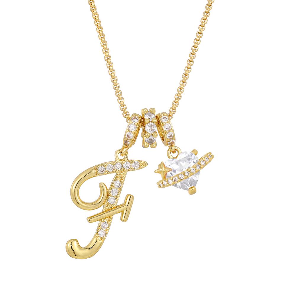 Cross-border necklace dopamine 26 English letter necklace girl light luxury niche high-end Amazon pendant jewelry