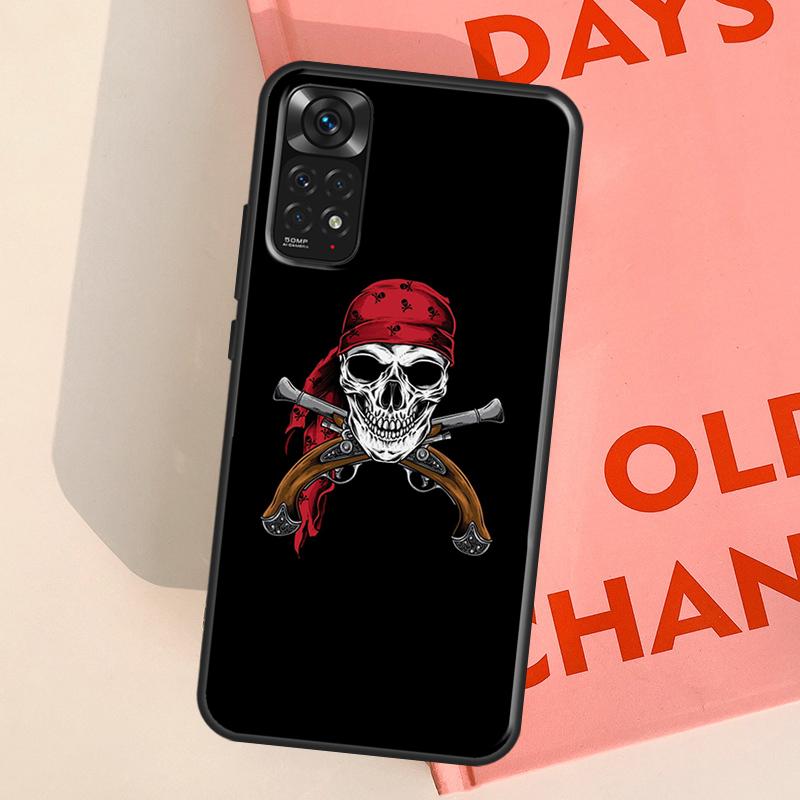 Pirate Skull Case For Redmi Note 12 11 Pro Cover For Redmi Note 10 9 8 Pro 9S 10S 11S 12S 9C 10C 12C