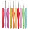 20Pcs Small Size Lace Crochet Hooks (0.5-2.75Mm), Ergonomic Crochet Hooks Set With Soft Grip Handle For Thread