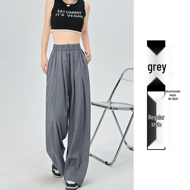 

Women s Japanese Lazy Summer Yamamoto Pants - High Waist, Straight, Loose, Drape, Versatile, Slimming XL recommended for 130-160 lbs