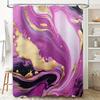 Luxury Marble Print Shower Curtain Waterproof Moldproof for Bathroom Decor