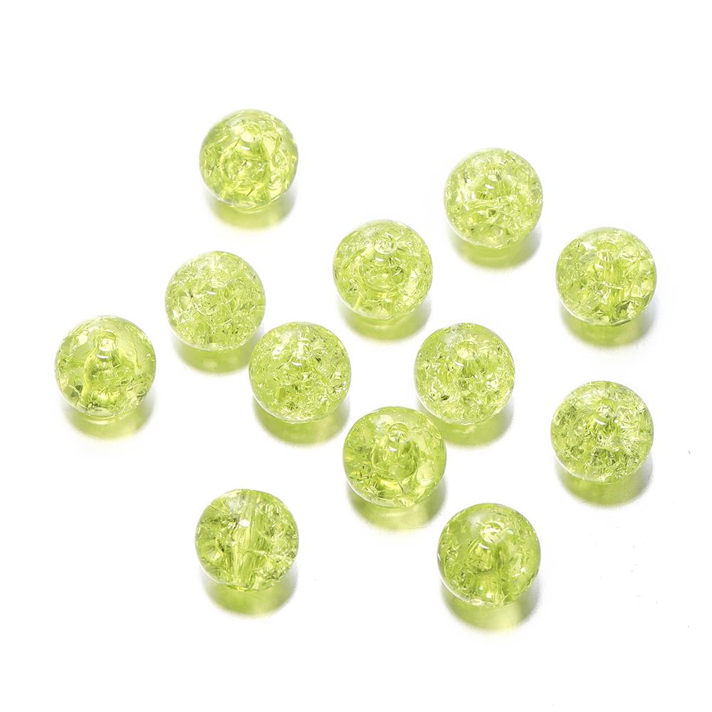 20-30pcs 8/10/12mm Cracked Crystal Acrylic Beads Colorful Loose Spacer Bead for Jewelry Making Charm Beads DIY Bracelet Necklace